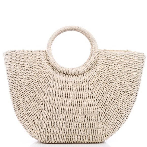 HALF MOON STRAW TOTE BAG - Picture 3 of 6